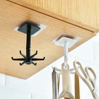 360° rotating self-adhesive hook with wall and ceiling mount, ABS plastic