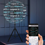 3D Hologram LED Fan Projector with adjustable brightness and multi-sync display