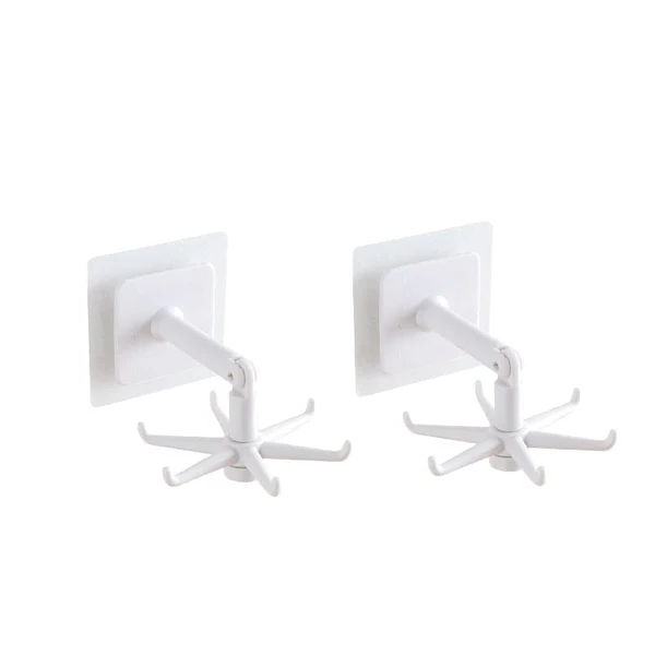 360° rotating self-adhesive hook with wall and ceiling mount, ABS plastic