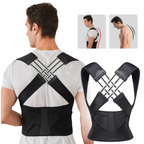 Posture corrector brace for back and neck pain relief, adjustable unisex support