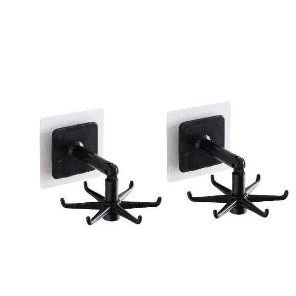 360° rotating self-adhesive hook with wall and ceiling mount, ABS plastic