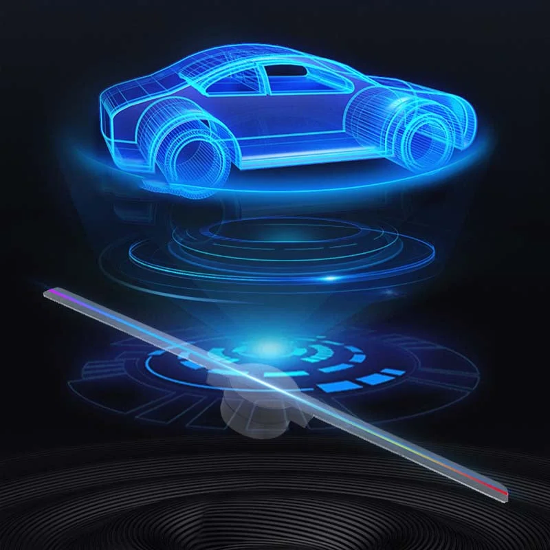 3D Hologram LED Fan Projector with adjustable brightness and multi-sync display