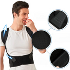 Posture corrector brace for back and neck pain relief, adjustable unisex support