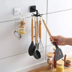 360° rotating self-adhesive hook with wall and ceiling mount, ABS plastic