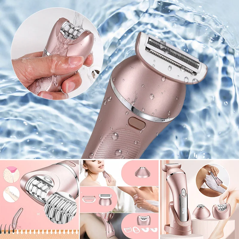 Women's electric shaver 3-in-1 waterproof USB rechargeable for face and body