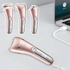 Women's electric shaver 3-in-1 waterproof USB rechargeable for face and body