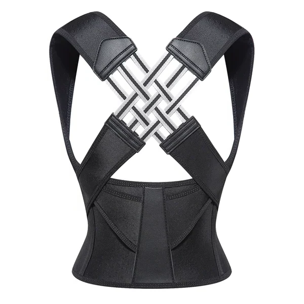Posture corrector brace for back and neck pain relief, adjustable unisex support
