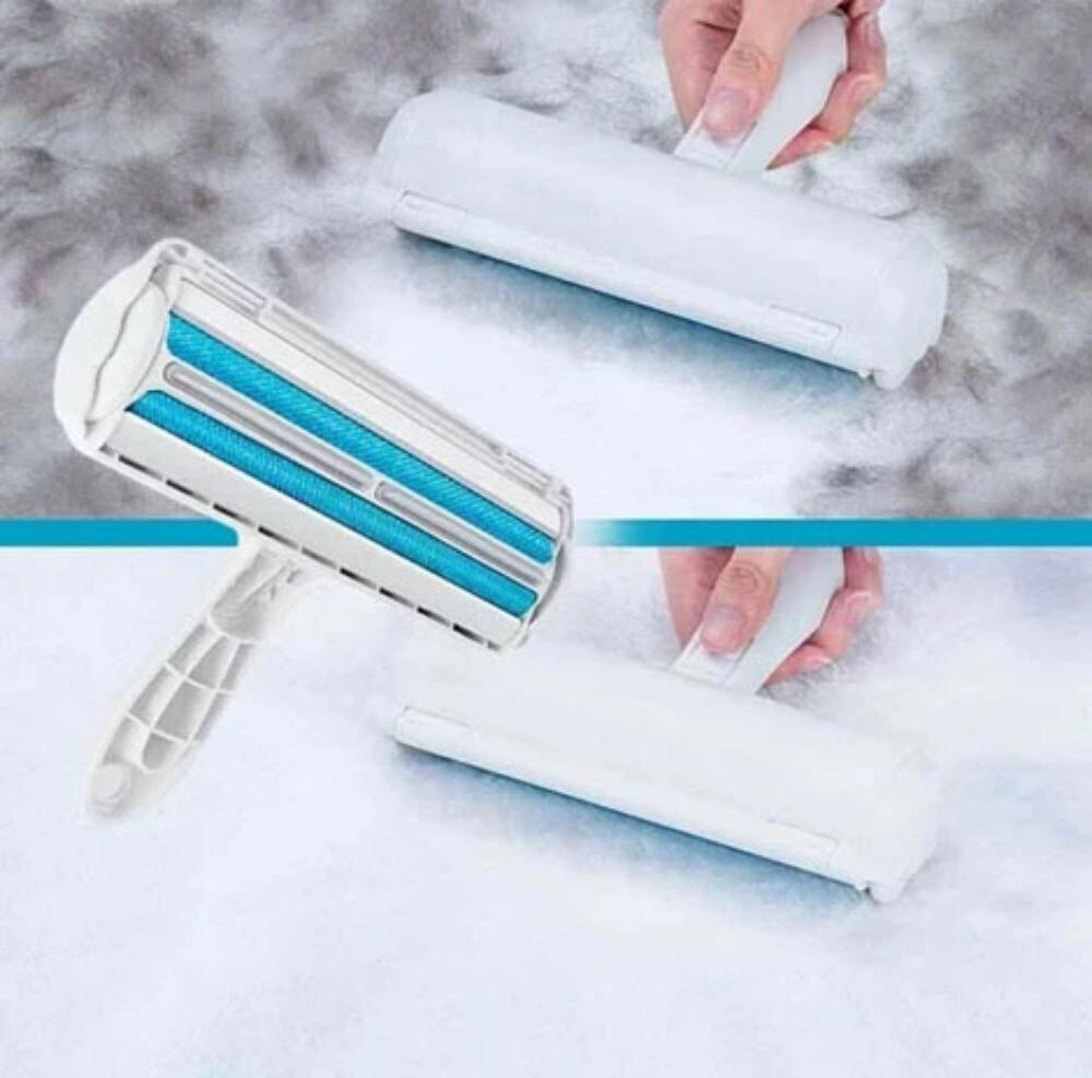 Pet hair remover 2-way microfiber roller reusable no refills