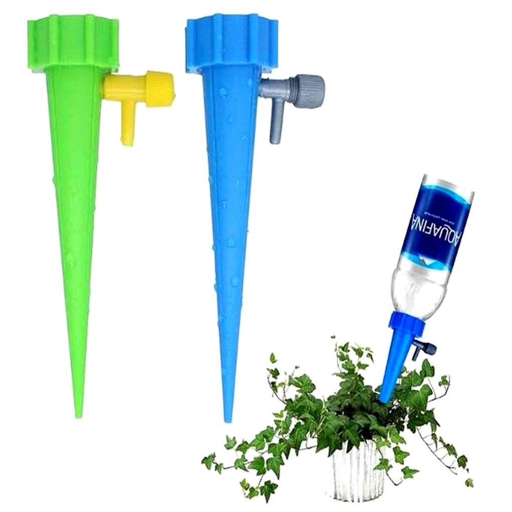 12 pack automatic plant watering spikes adjustable flow for indoor and outdoor pots