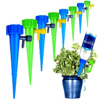 12 pack automatic plant watering spikes adjustable flow for indoor and outdoor pots
