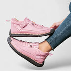 Women supportive comfort sneakers structured cushioned silhouette