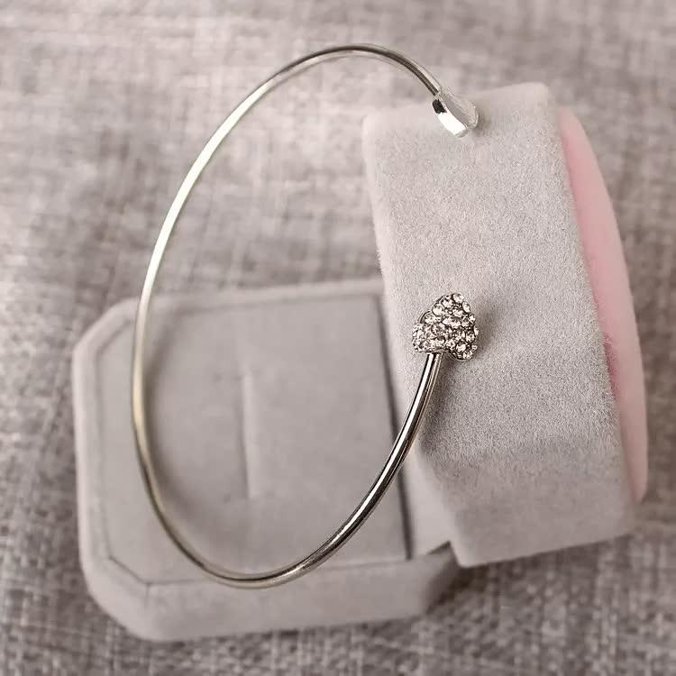 Women's double heart bracelet in gold and silver, minimalist gift jewelry