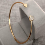 Women's double heart bracelet in gold and silver, minimalist gift jewelry
