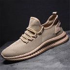 Men's breathable mesh sneakers lightweight lace-up flexible sole casual athletic