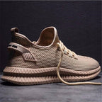Men's breathable mesh sneakers lightweight lace-up flexible sole casual athletic