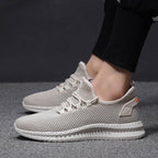 Men's breathable mesh sneakers lightweight lace-up flexible sole casual athletic