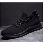 Men's breathable mesh sneakers lightweight lace-up flexible sole casual athletic