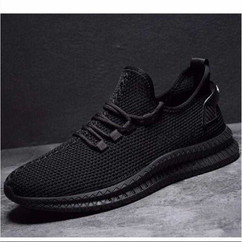 Men's breathable mesh sneakers lightweight lace-up flexible sole casual athletic