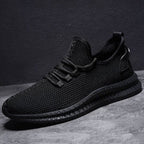Men's breathable mesh sneakers lightweight lace-up flexible sole casual athletic