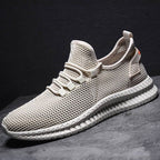 Men's breathable mesh sneakers lightweight lace-up flexible sole casual athletic