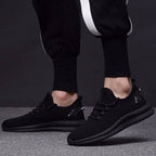 Men's breathable mesh sneakers lightweight lace-up flexible sole casual athletic