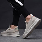 Men's breathable mesh sneakers lightweight lace-up flexible sole casual athletic