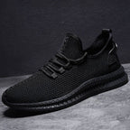 Men's breathable mesh sneakers lightweight lace-up flexible sole casual athletic