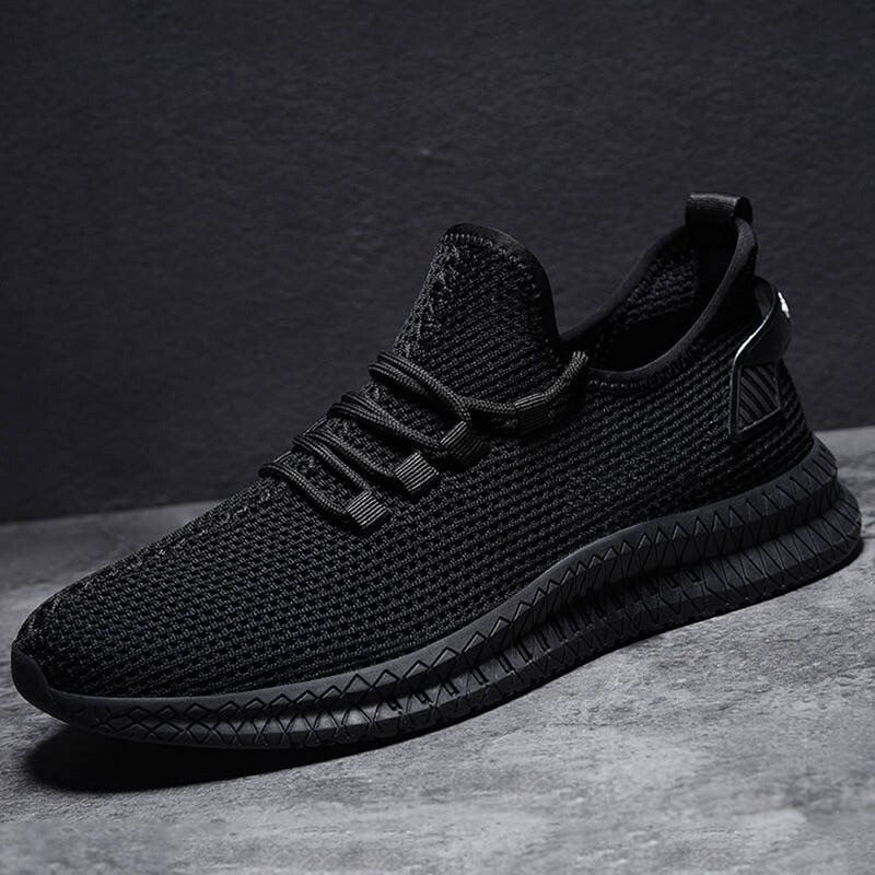 Men's breathable mesh sneakers lightweight lace-up flexible sole casual athletic