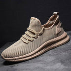Men's breathable mesh sneakers lightweight lace-up flexible sole casual athletic