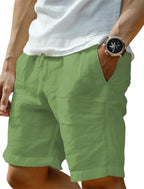 Men's casual shorts with drawstring waist, relaxed fit, available in multiple colors