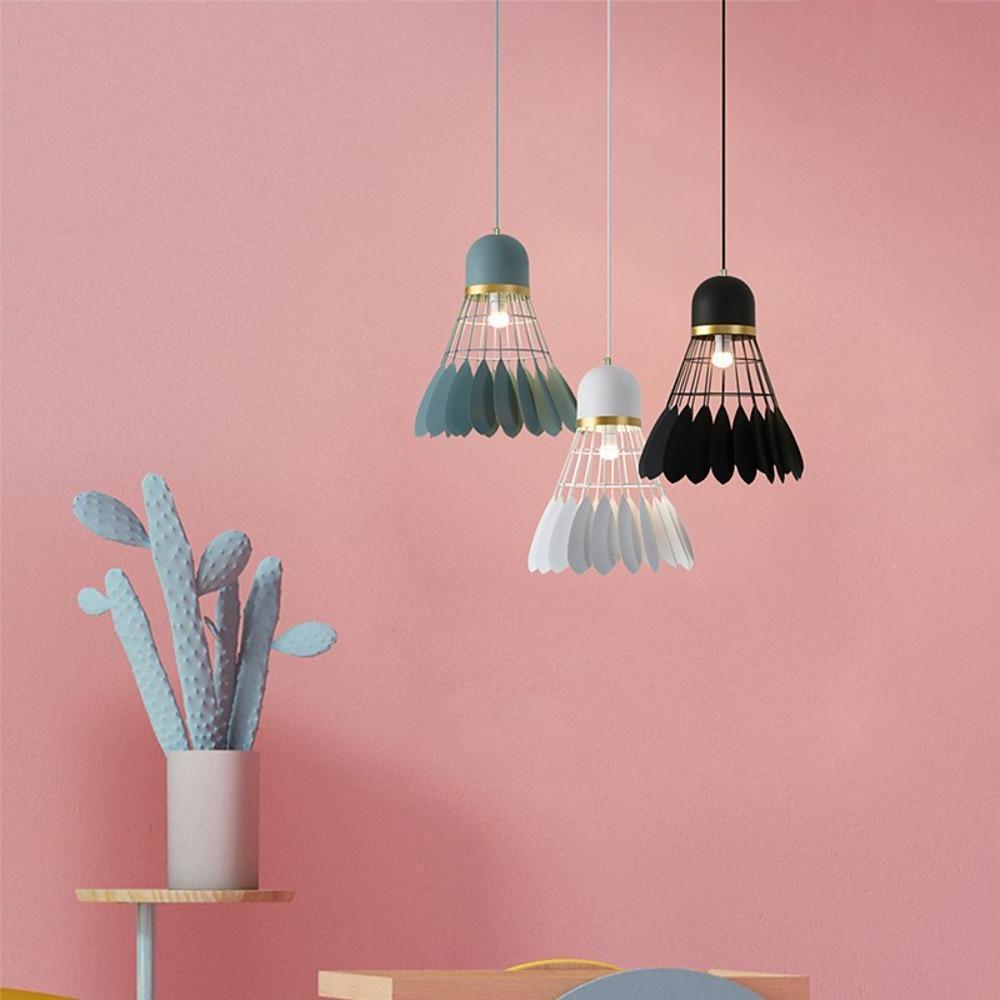 Industrial pendant lamp 1-light metal geometric ceiling fixture for kitchen