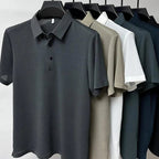 Mens Polo Shirt Short Sleeve Wrinkle Resistant Breathable Lightweight