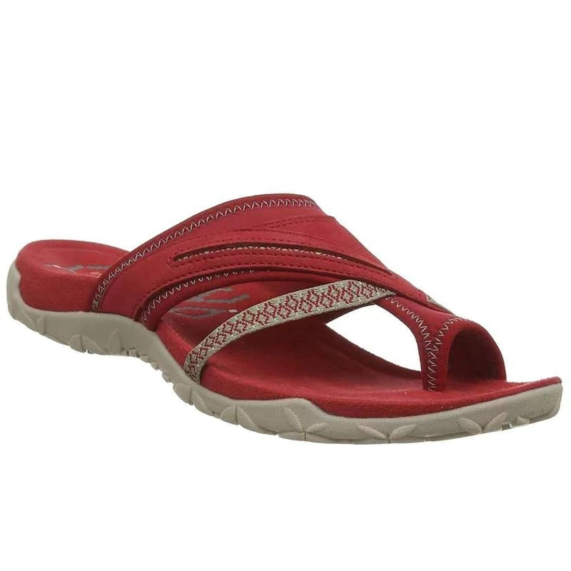 Orthopedic flip flops with arch support and nanofoam sole, women's summer sandals