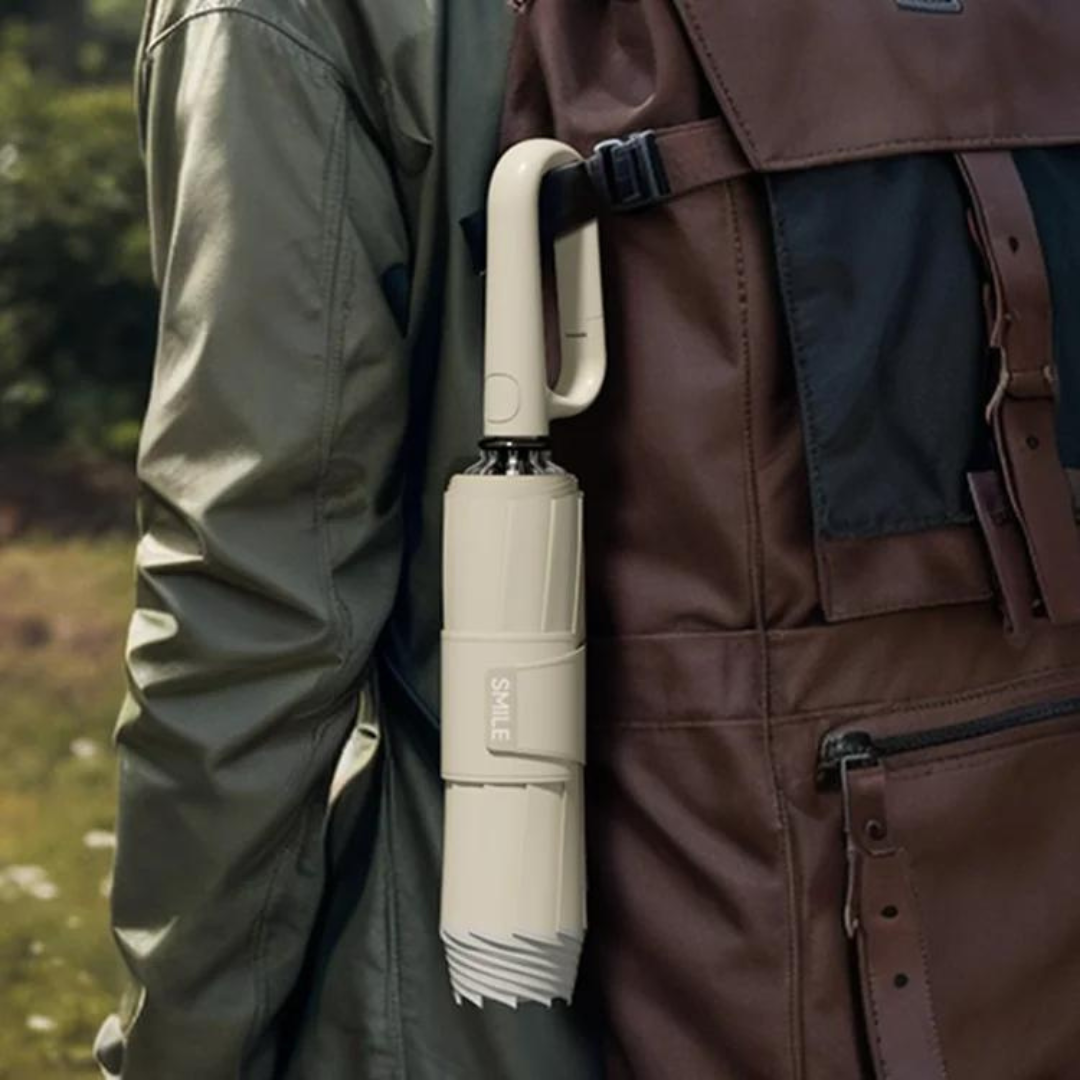 Windproof reflective umbrella compact and waterproof for storm protection