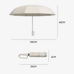 Windproof reflective umbrella compact and waterproof for storm protection