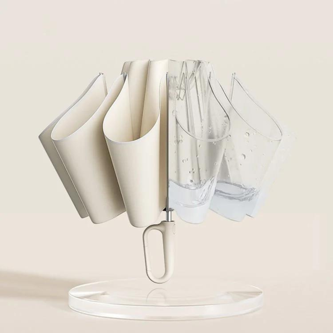 Windproof reflective umbrella compact and waterproof for storm protection