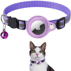 Cat GPS tracker collar with reflective design and quick release closure