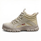 Safety shoes steel toe anti-puncture khaki lightweight work footwear