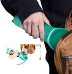 Portable pet water bottle 3-in-1 dispenser and bowl, BPA-free, 300ml and 500ml