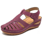 Women's orthopedic sandals with arch support and adjustable Velcro straps, Roman style