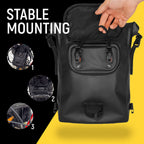 3-in-1 bike rack bag waterproof pannier and backpack 23L with reflective accents