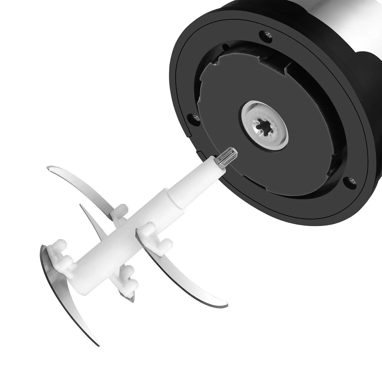 2L stainless steel food chopper 300W with 4 S-shaped blades and dual speed control