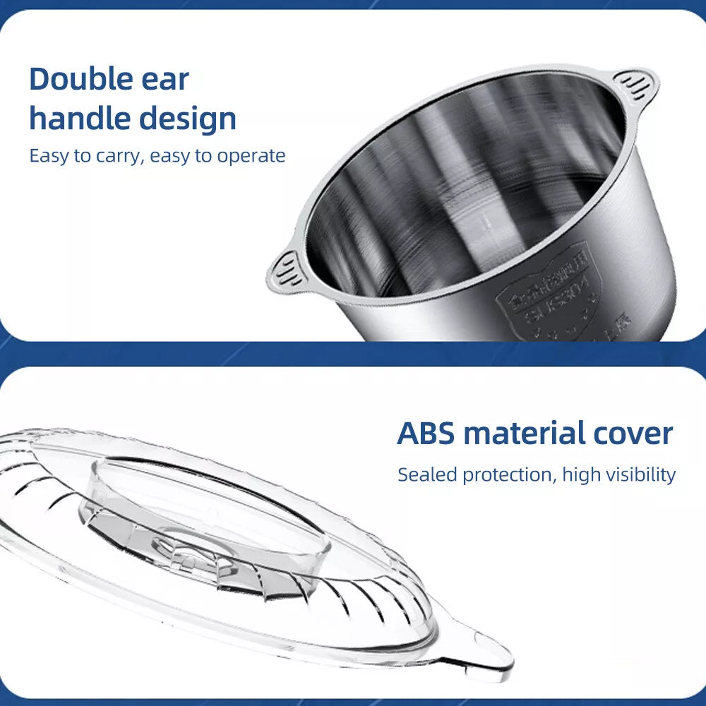 2L stainless steel food chopper 300W with 4 S-shaped blades and dual speed control
