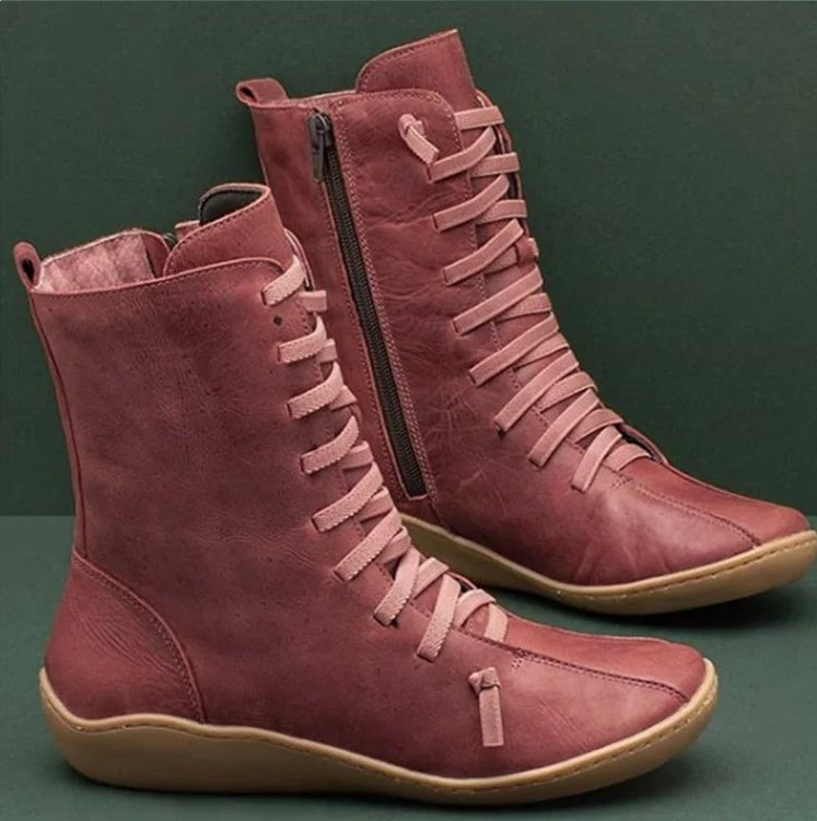 Women's handcrafted ankle boots with non-slip sole, available in multiple colours
