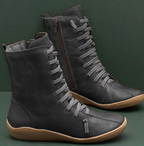 Women's handcrafted ankle boots with non-slip sole, available in multiple colours