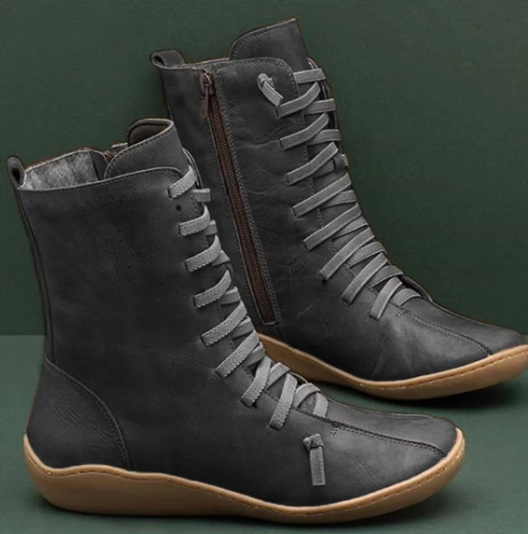 Women's handcrafted ankle boots with non-slip sole, available in multiple colours