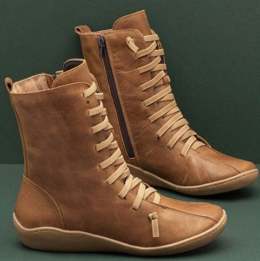 Women's handcrafted ankle boots with non-slip sole, available in multiple colours