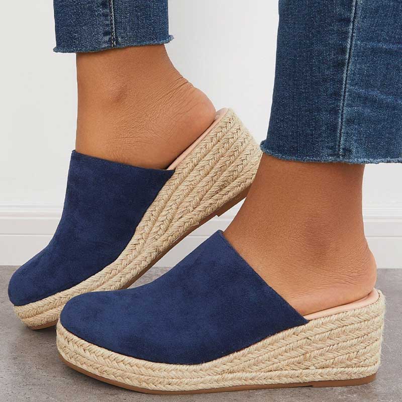 Women's cushioned slip-on sandals with orthopedic support, available in blue, beige and black