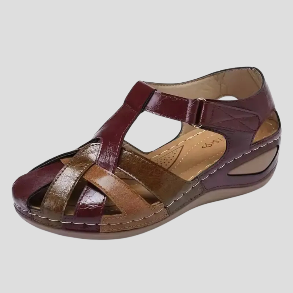 Women's Orthopedic Wedge Sandals Closed Toe Adjustable