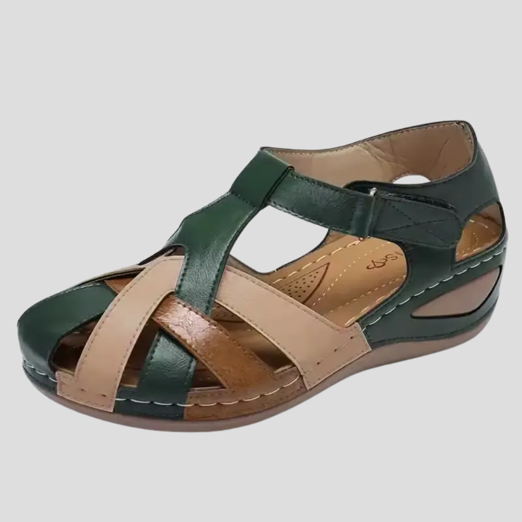 Women's Orthopedic Wedge Sandals Closed Toe Adjustable